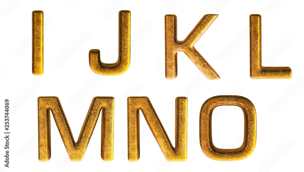 Gold Alphabet 3D Render Set Gold Alphabet 3D Render Set