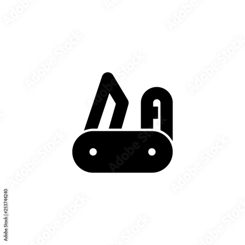 Pocketknife icon. Camping sign