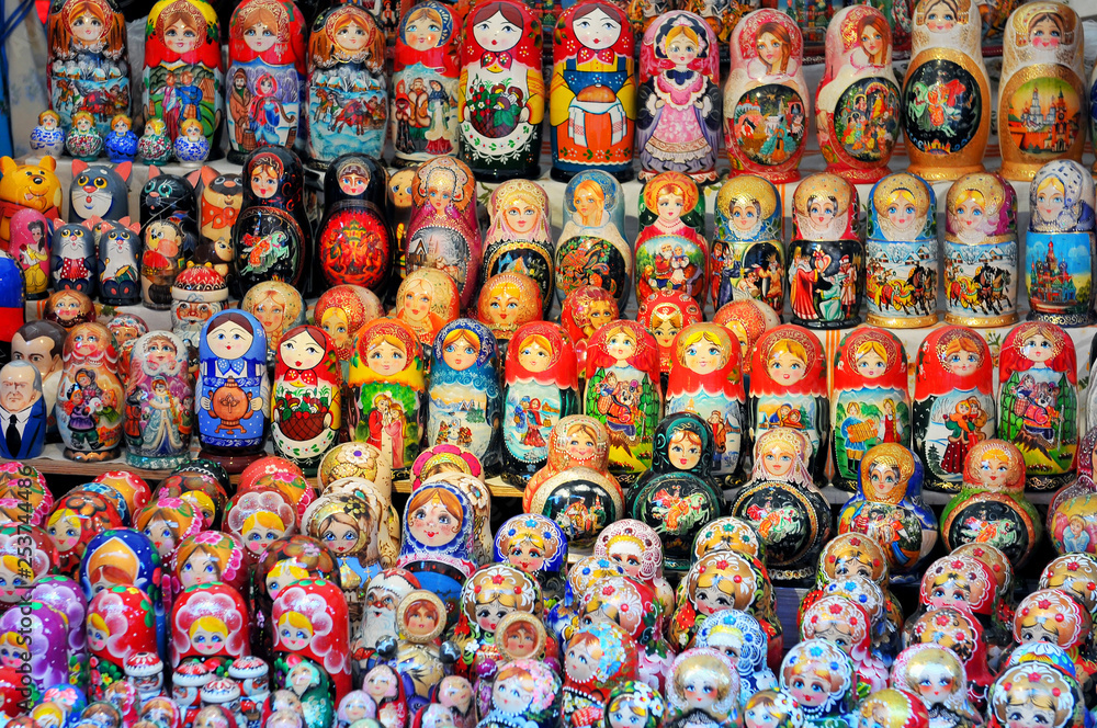 Russia, Moscow, Matryoshka Nesting Dolls.