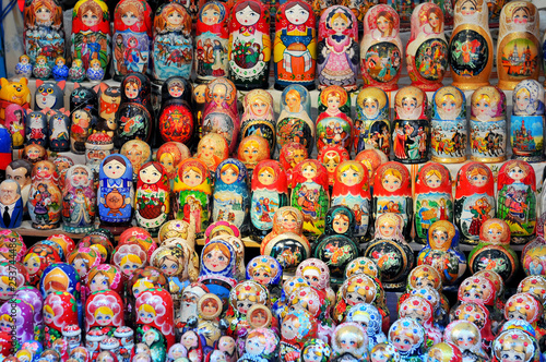 Russia, Moscow, Matryoshka Nesting Dolls. photo