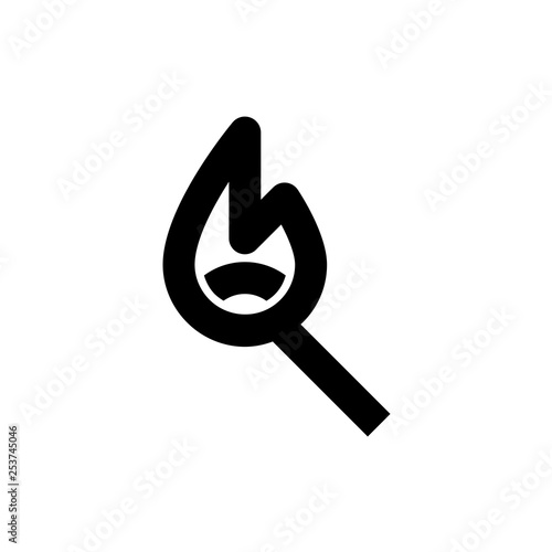Fire match icon. Forest fires sign
