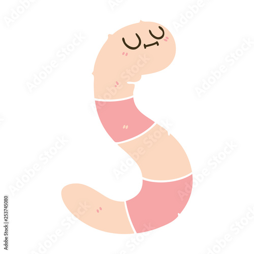 quirky hand drawn cartoon worm