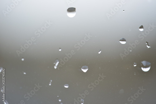 Raindrops on a window after rain
