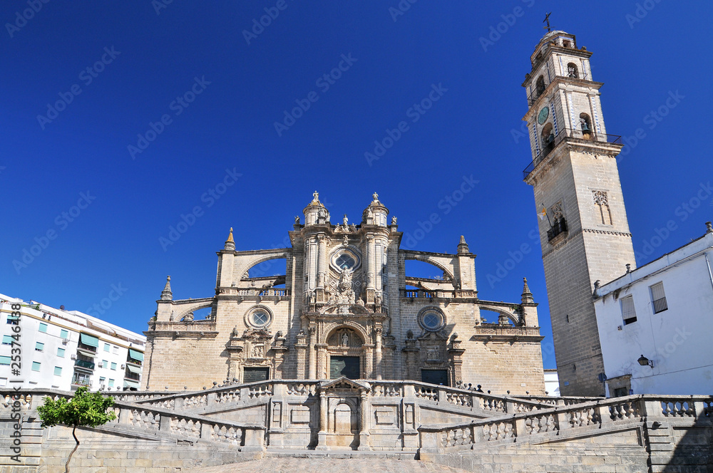 The Cathedral of San Salvador in Jerez de la Frontera, Andalusia Spain.