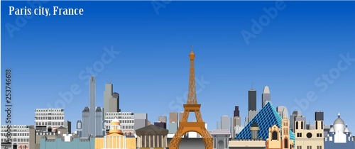 Vector structure of the city of Paris, France