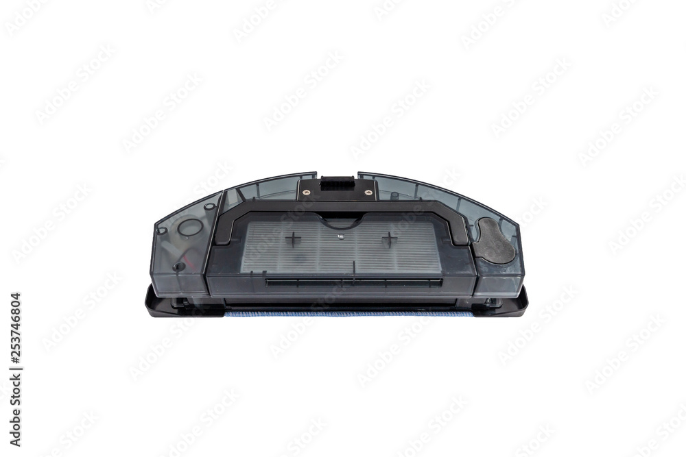 Mopping attachment and dustbin container on white