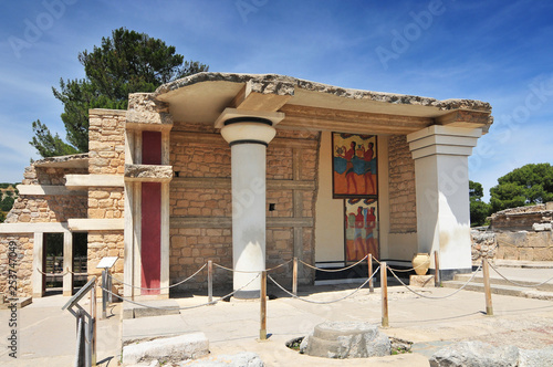 The south propylaeum of legendary Knossos palace. Crete, Greece.