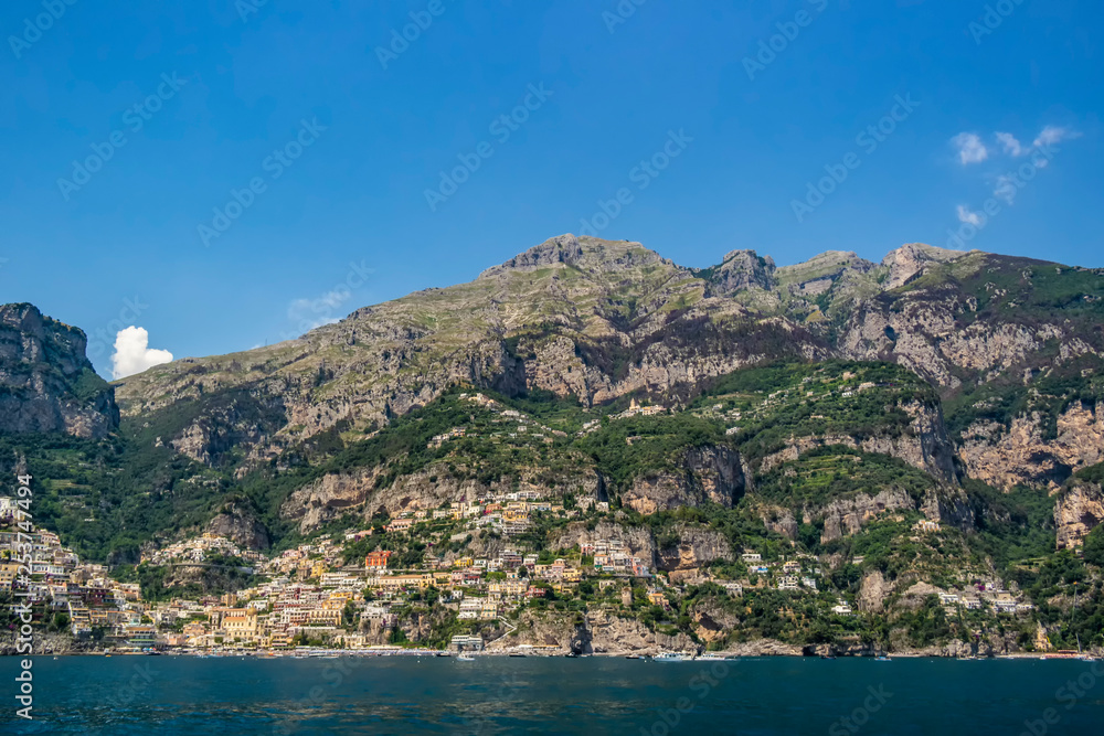 View on the Positano Coast, Campania - Italy