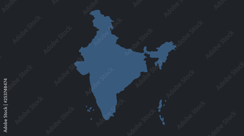 Obraz premium Abstract flat colorful India map.