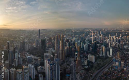 Kuala Lumpur Cityscape from aerial view