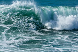 Wave Breaking on Fistral beach, North Cornwall Coastline