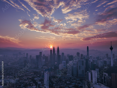 Sunrise in Kuala Lumpur Malaysia