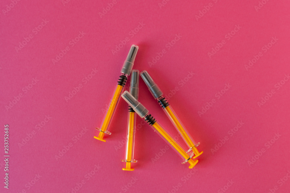 Syringe Pink Background Syringe Pink Background