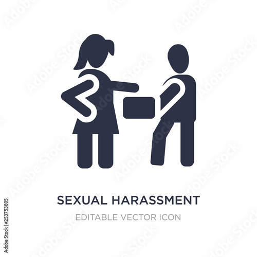 sexual harassment icon on white background. Simple element illustration from People concept.