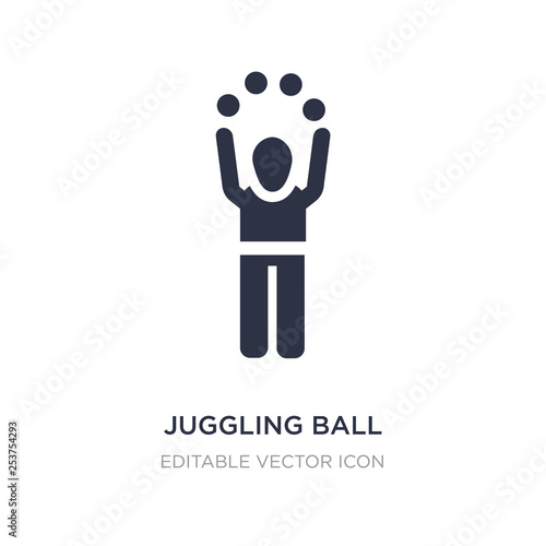 juggling ball icon on white background. Simple element illustration from People concept.