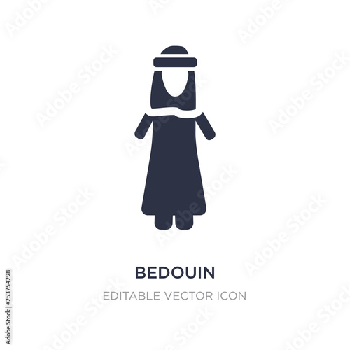 bedouin icon on white background. Simple element illustration from People concept.