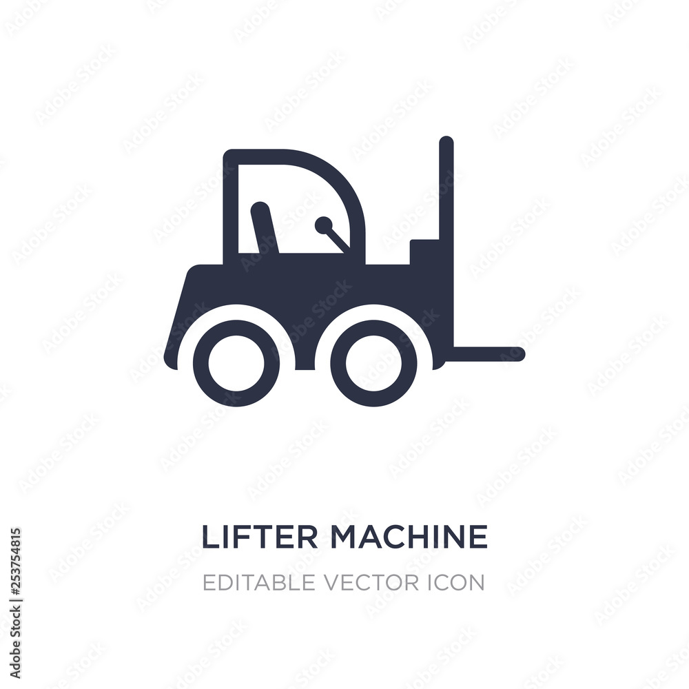 lifter machine icon on white background. Simple element illustration from Buildings concept. lifter machine icon on white background. Simple element illustration from Buildings concept.