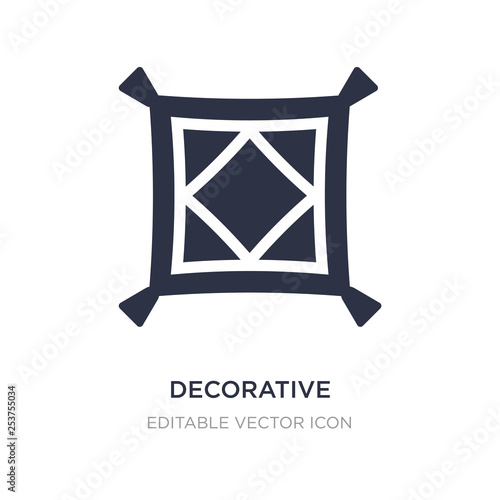 decorative cushions icon on white background. Simple element illustration from Buildings concept.