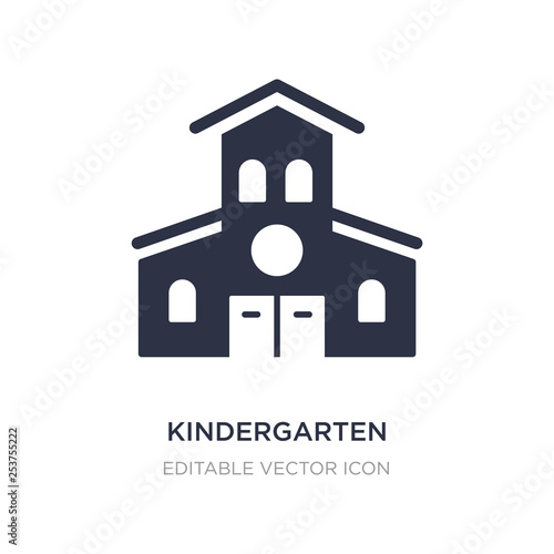kindergarten icon on white background. Simple element illustration from Buildings concept.