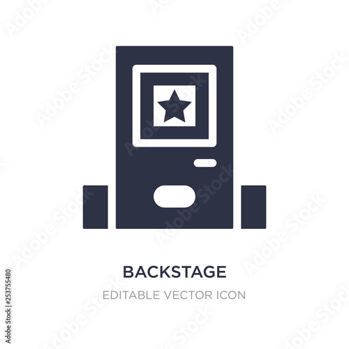 backstage icon on white background. Simple element illustration from Buildings concept.