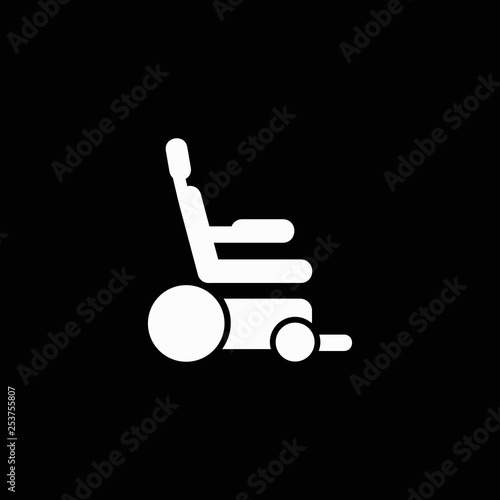 Wheelchair that is propelled by means of an electric motor, electric wheelchair icon