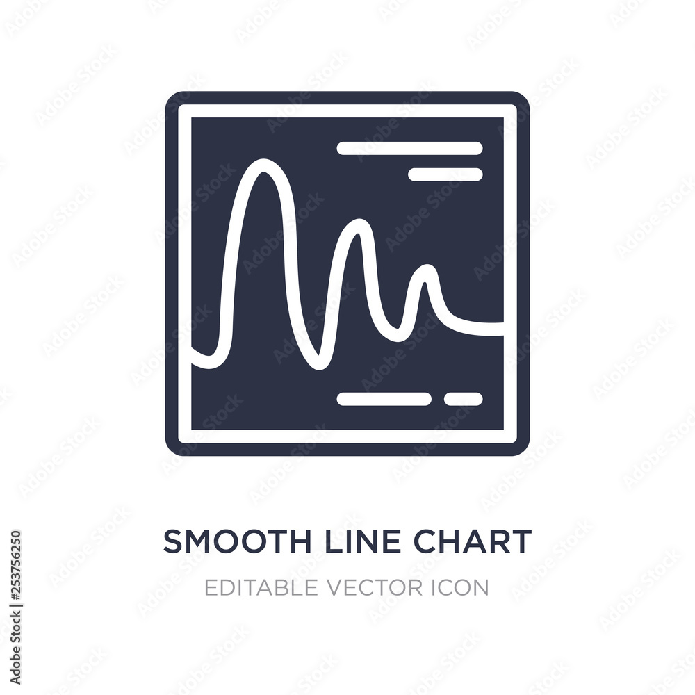 smooth line chart icon on white background. Simple element illustration from Business concept.
