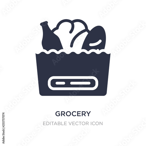 grocery icon on white background. Simple element illustration from Commerce concept.