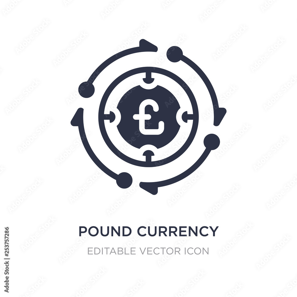 pound currency icon on white background. Simple element illustration from Commerce concept. pound currency icon on white background. Simple element illustration from Commerce concept.
