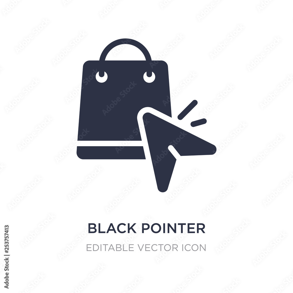 black pointer icon on white background. Simple element illustration from Commerce concept. black pointer icon on white background. Simple element illustration from Commerce concept.