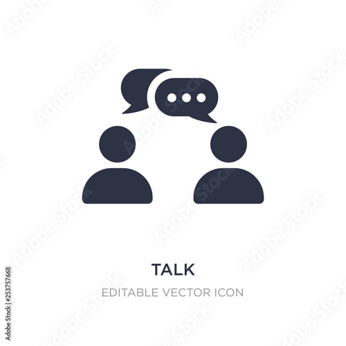 talk icon on white background. Simple element illustration from Communications concept.