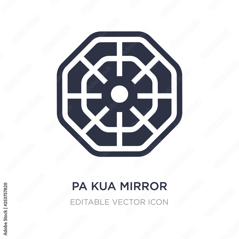 pa kua mirror icon on white background. Simple element illustration from Cultures concept. pa kua mirror icon on white background. Simple element illustration from Cultures concept.
