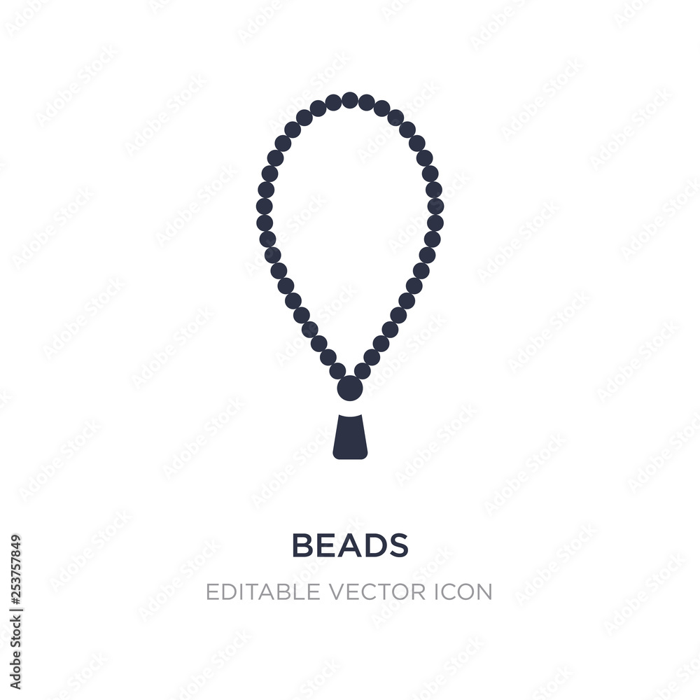 beads icon on white background. Simple element illustration from Cultures concept. beads icon on white background. Simple element illustration from Cultures concept.