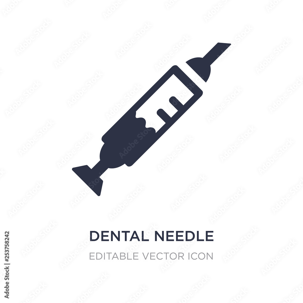 dental needle icon on white background. Simple element illustration from Dentist concept. dental needle icon on white background. Simple element illustration from Dentist concept.