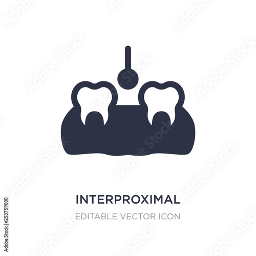 interproximal icon on white background. Simple element illustration from Dentist concept.