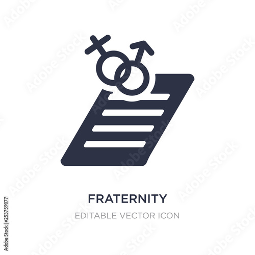 fraternity icon on white background. Simple element illustration from Education concept.