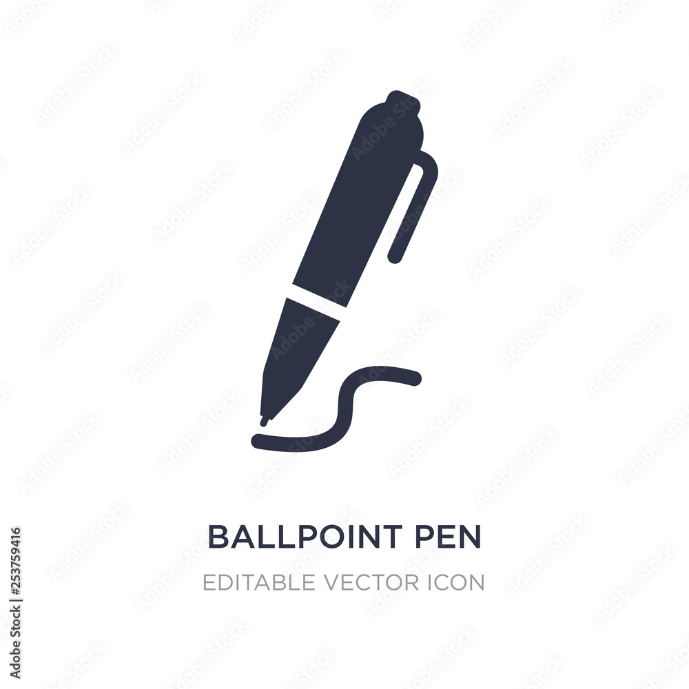 ballpoint pen icon on white background. Simple element illustration from Education concept. ballpoint pen icon on white background. Simple element illustration from Education concept.