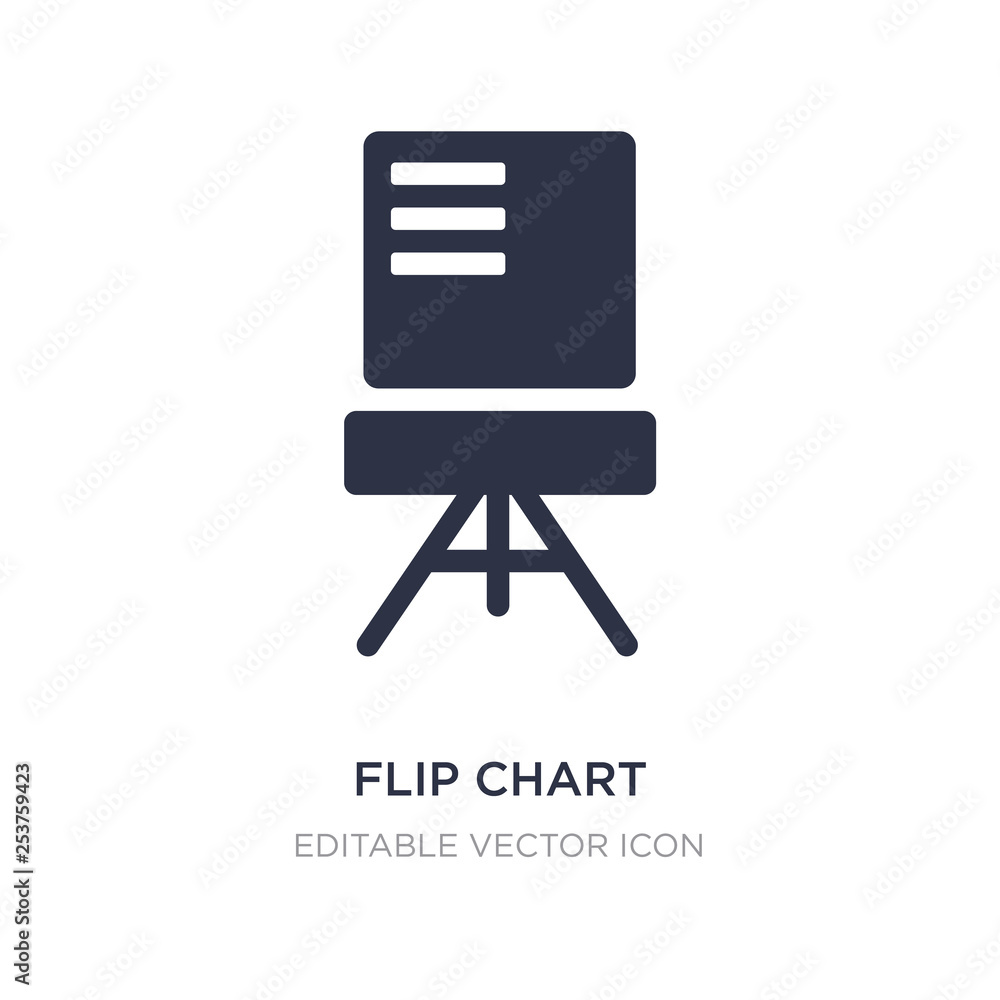 flip chart icon on white background. Simple element illustration from Education concept. flip chart icon on white background. Simple element illustration from Education concept.