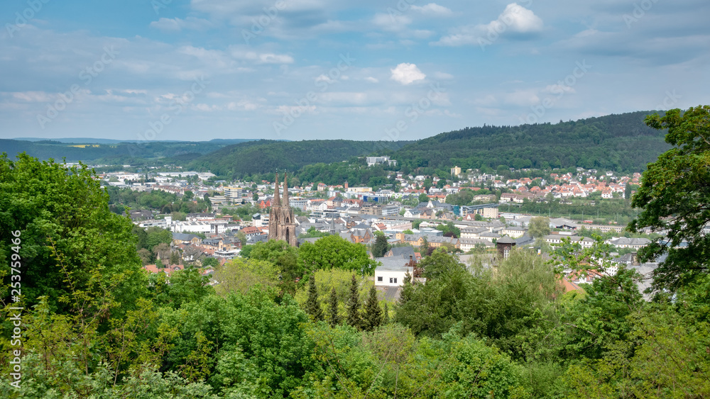 panoramic view to Marburg Germany