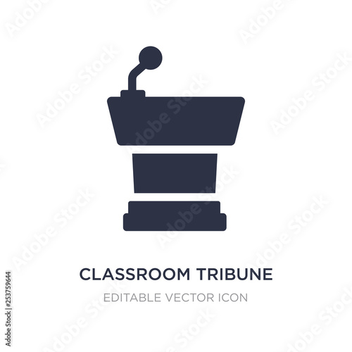 classroom tribune icon on white background. Simple element illustration from Education concept.