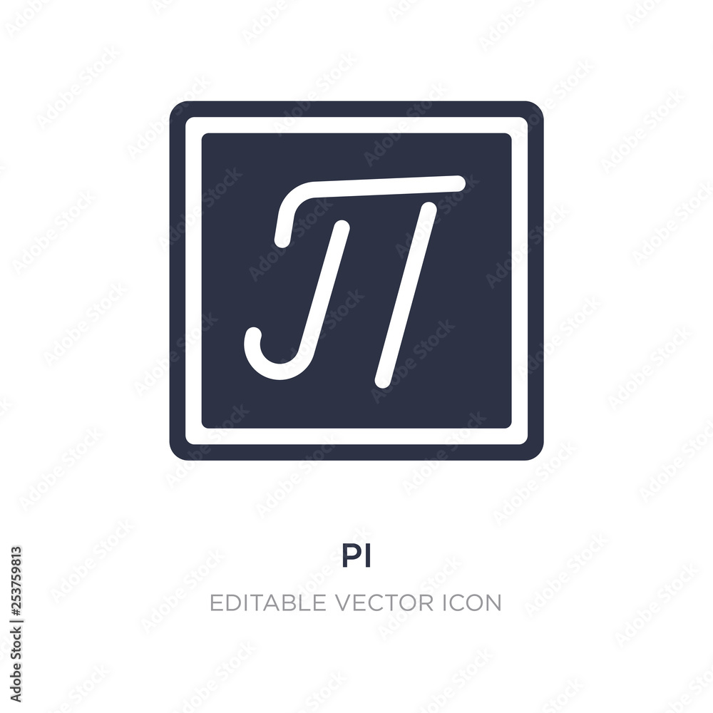 pi icon on white background. Simple element illustration from Education concept. pi icon on white background. Simple element illustration from Education concept.