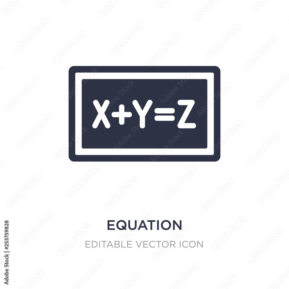 equation icon on white background. Simple element illustration from Education concept. equation icon on white background. Simple element illustration from Education concept.