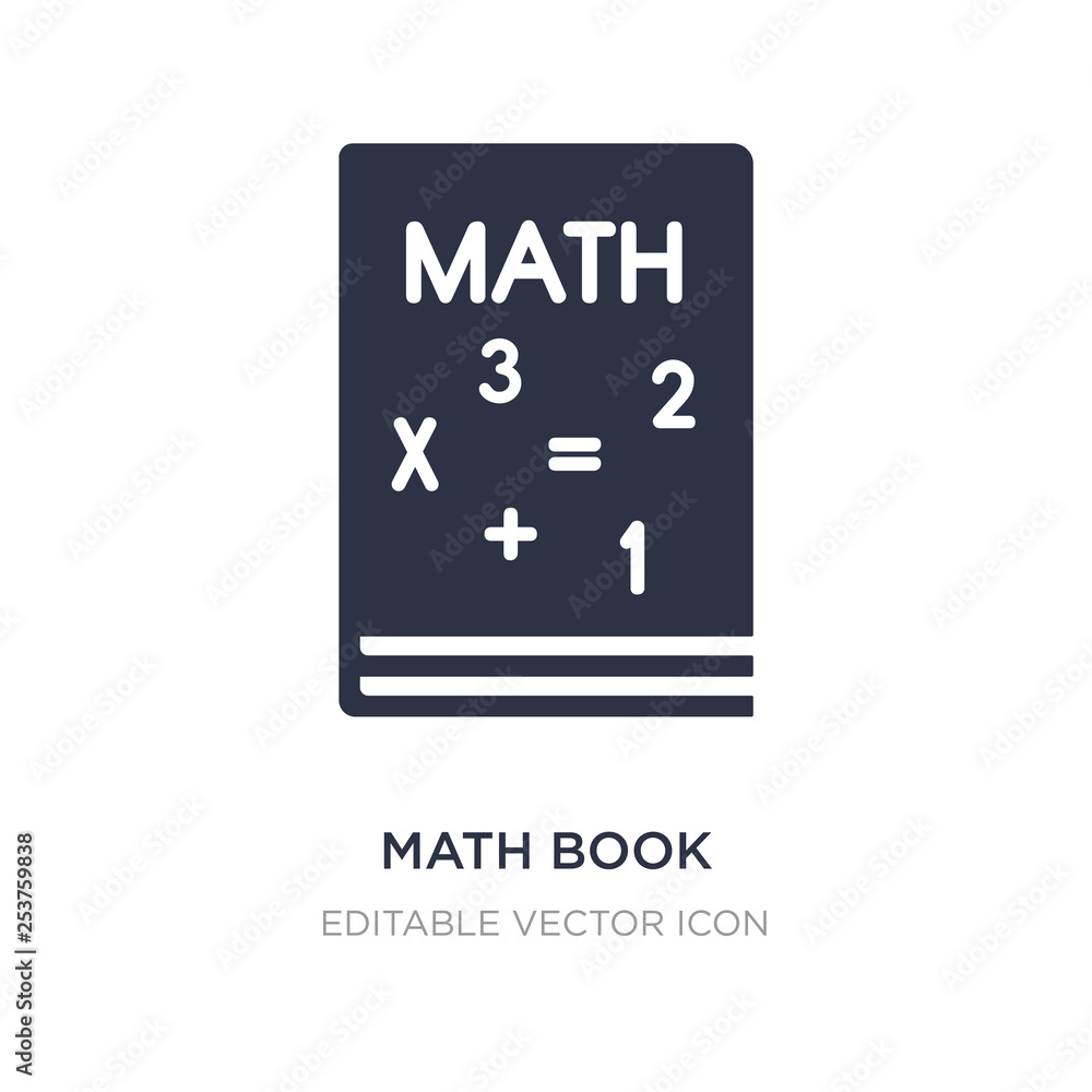 math book icon on white background. Simple element illustration from Education concept.