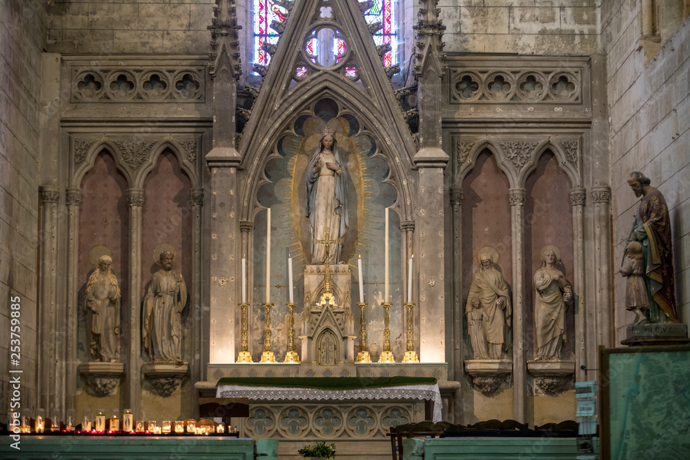  Altar in the Collegiale church of Saint Emilion, France