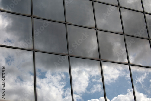 Cloud reflection in a building
