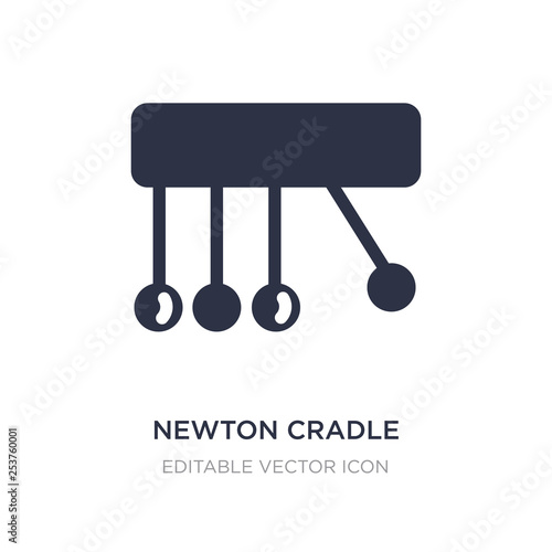 newton cradle icon on white background. Simple element illustration from Education concept.