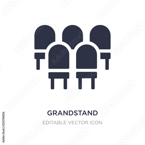 grandstand icon on white background. Simple element illustration from Education concept.