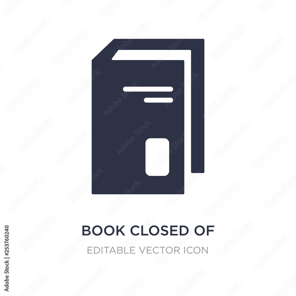 book closed of white cover icon on white background. Simple element illustration from Education concept. book closed of white cover icon on white background. Simple element illustration from Education concept.