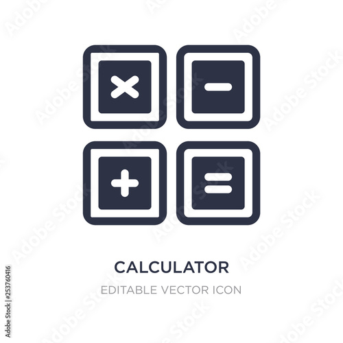calculator buttons interface icon on white background. Simple element illustration from Education concept.