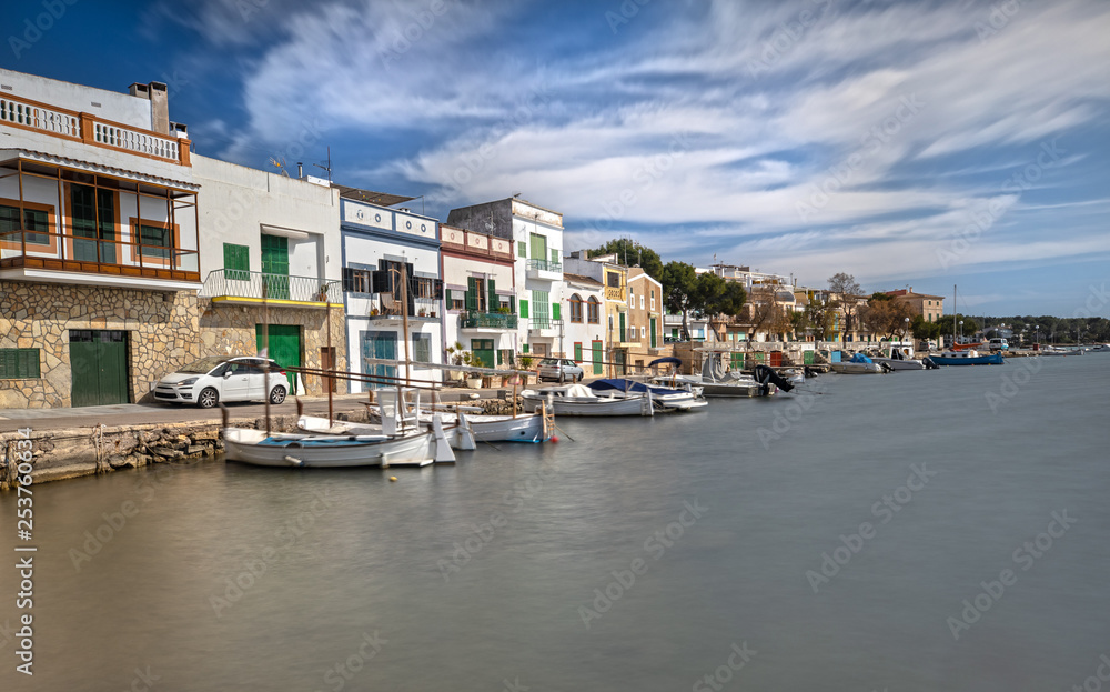The Harbor of Portocolom in Mallorca, Spain