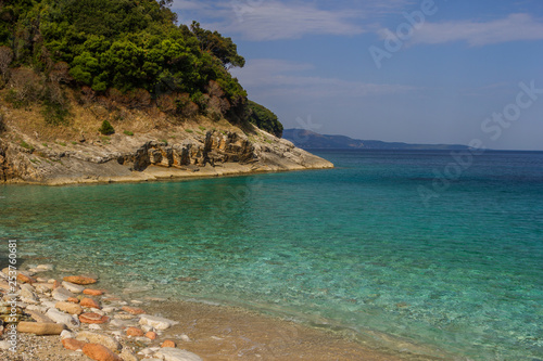 Beautiful beach for a holiday in Albania. Ionian Sea